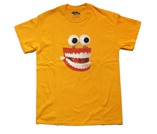 Playera con impresión de juguete retro de dientes